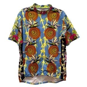 Primal Wear Nui Kahuna Men’s 3/4 Zip Cycling Jersey XXL Tropical Tiki Polynesian